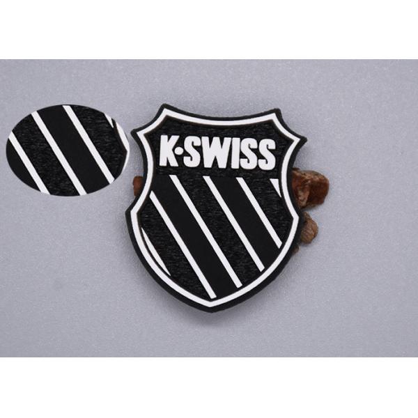 Woven Fabric Heat Transfer Patches With Printed Silicone Logos