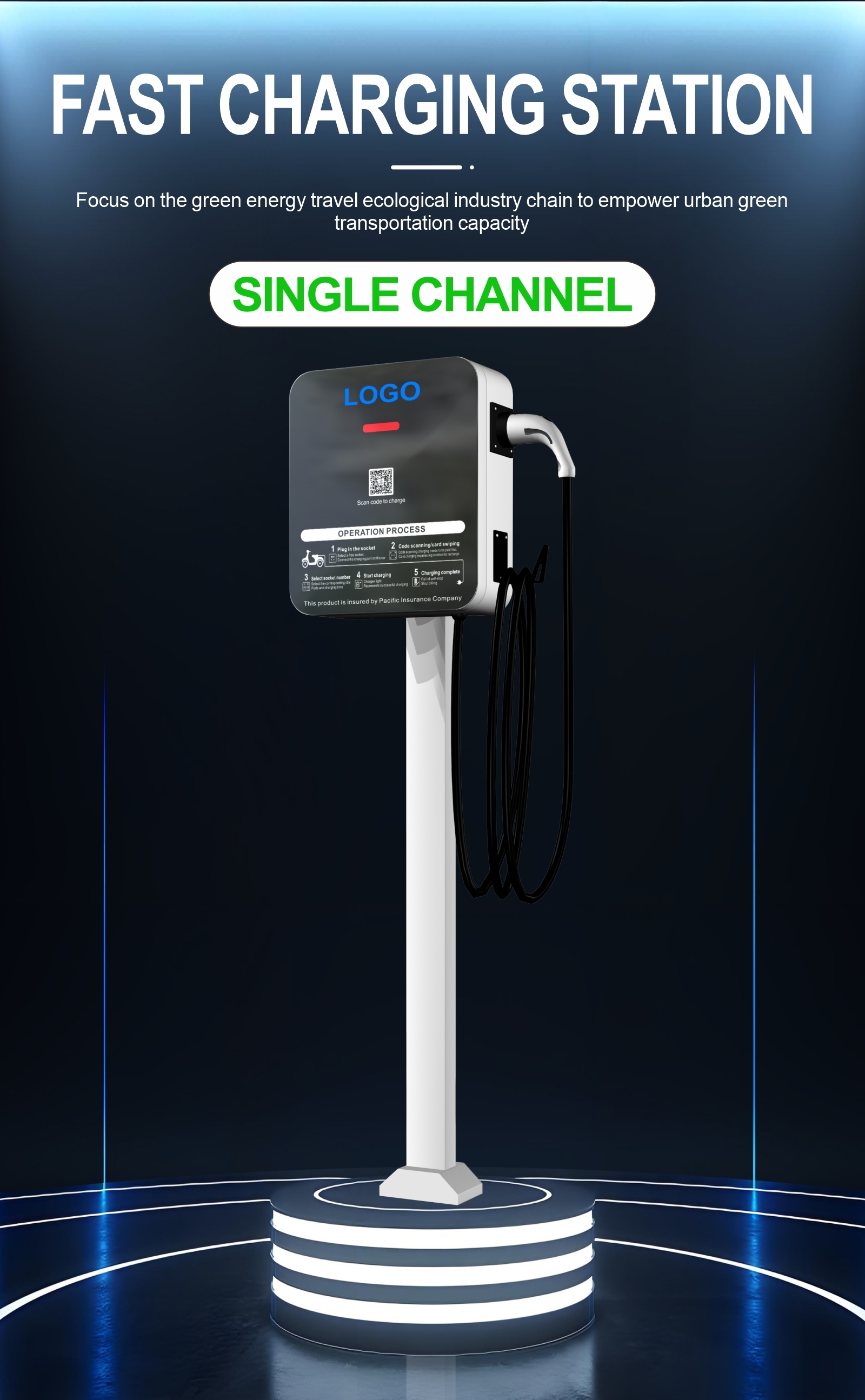 RoHS Universal EV Two Wheeler Charging Station 6KW Single Phase