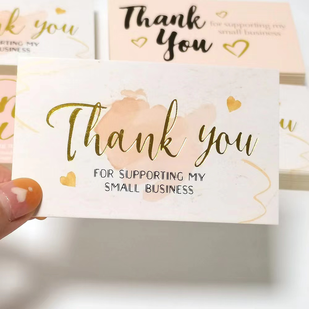 Custom Design Logo Thank You Card for Supporting My Small Business Printing Service