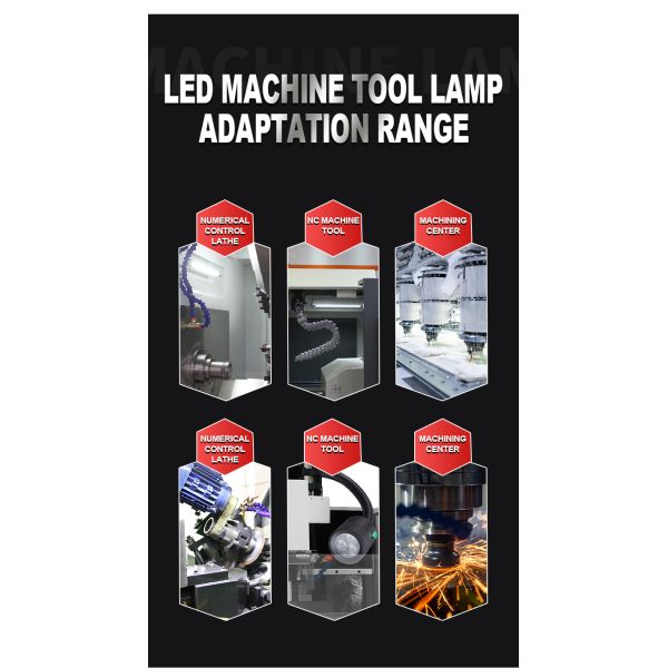 Waterproof CNC Machine Work Lights Aluminum 24V 110V 220V Explosion Proof