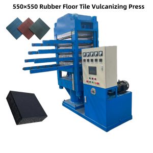 Quality PLC Automatic Control 4 Layer Rubber Floor Tile Vulcanizing Machine / Rubber Granule Floor Tile Making Machine for sale