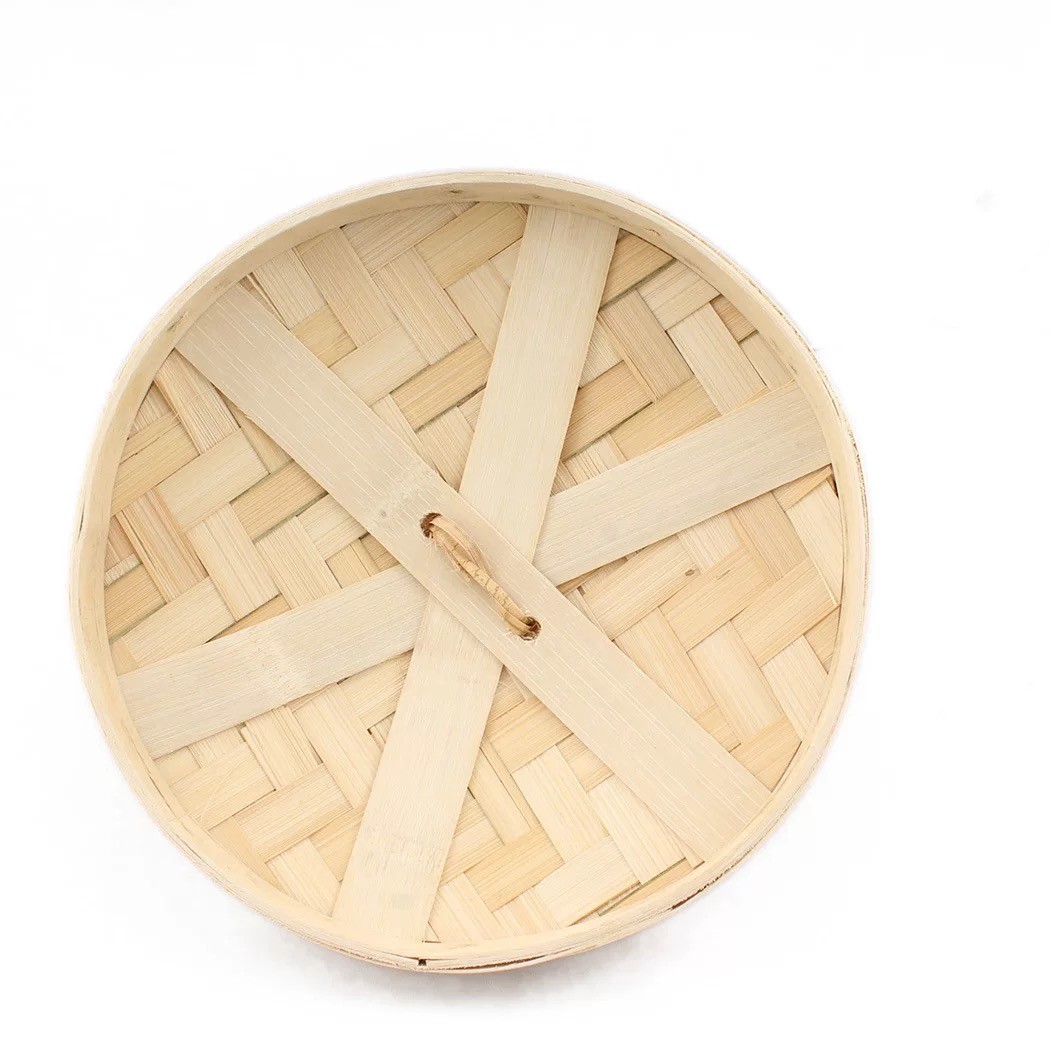 Custom Dim Sum Bamboo Steamers , Two Tier Bamboo Steamer Kitchen