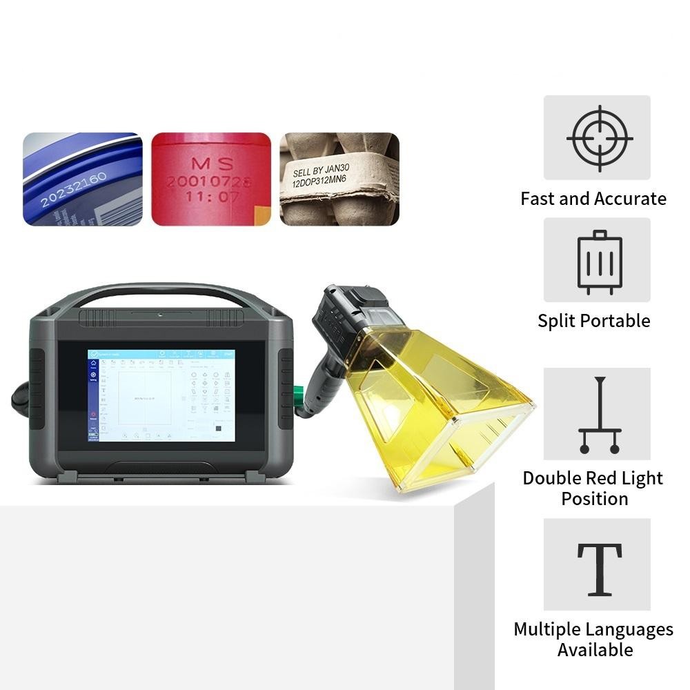 Mini Portable Hand-Held Fiber Laser Marking Machine For Metal 20w 30w Deep Engraving 50w Fiber Laser Marking Machine