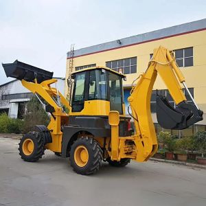 2500kg Towable Backhoe Loader Machine With 4 In 1 Bucket