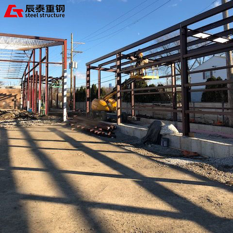 Galvanized Light Steel Structure Frame Workshop with Bridge Crane