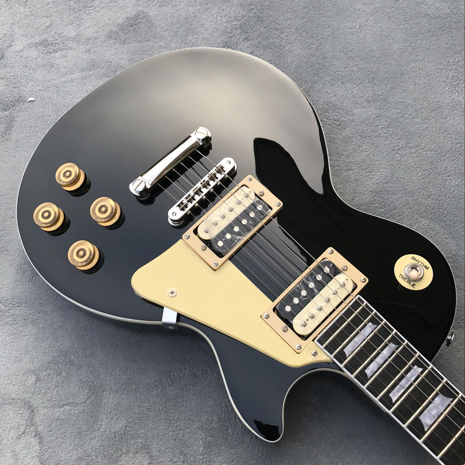 Black 1959 R9 LP standard electric guitar, ebony electric guitar, adjust adjacent Matic bridge