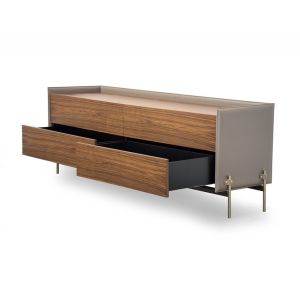 Quality Top And Front Drawers Hotel Furniture Set Drawers Metal Feet Light Gold Finish for sale