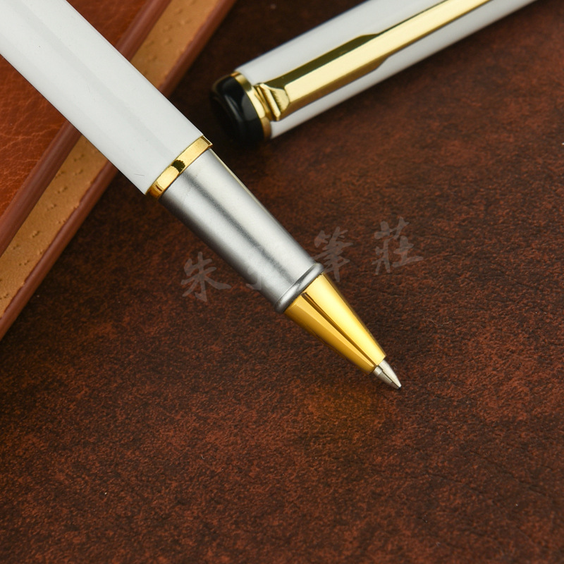 Novelty Ballpoint Pen Black Metal Signature Pen for Spot Supplies Laser Engraving Logo Free Advertising