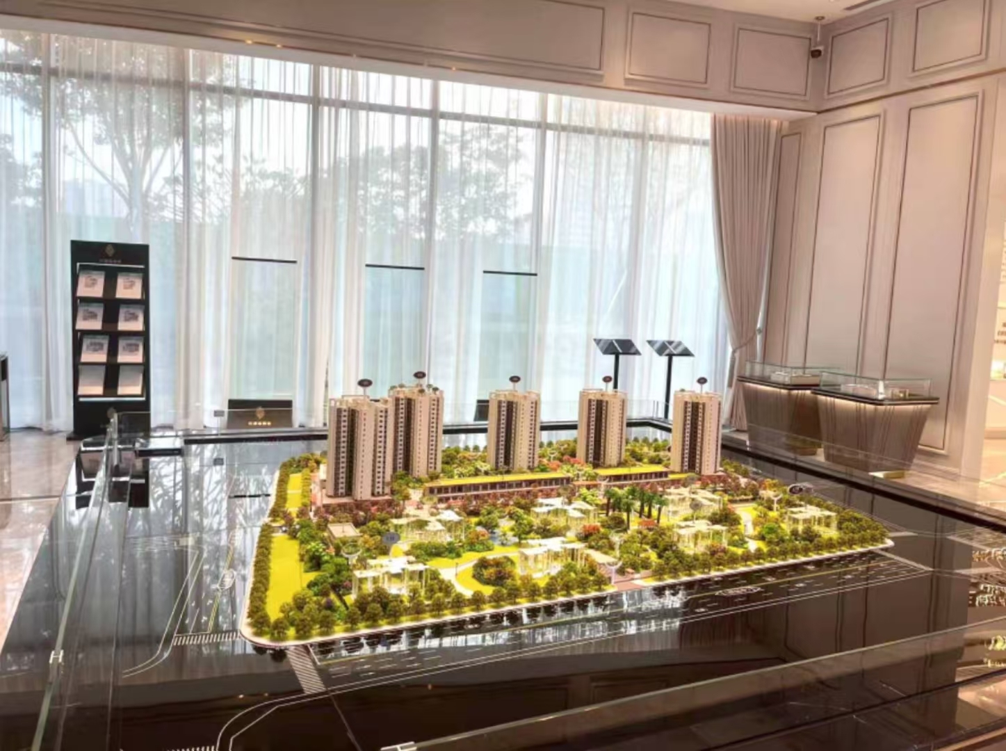 Contemporary Architectural Scale Model Illuminated Towers 1:150 Scale Model