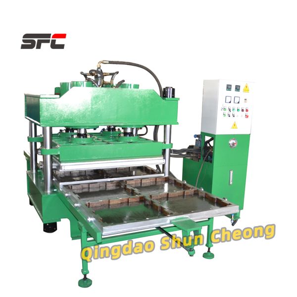 Rubber Tile Vulcanizing Machine with Manual Mould Push-Out Device for Batch Vulcanization and 4 Layers Efficiency