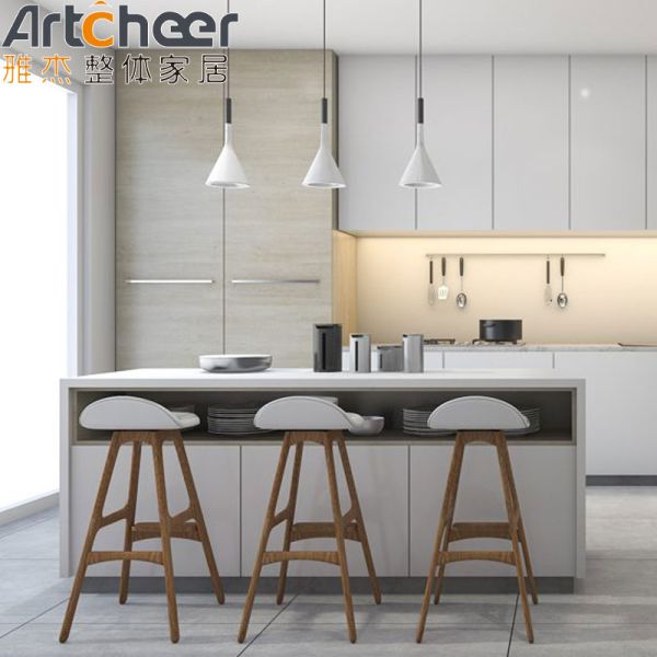 Modern Stylish Kitchen Cabinets with Eco-Friendly Material and 3 Years Guarantee for Home and Hotel