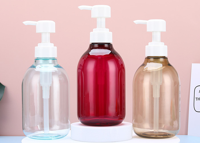 Quality High Permeability 500ml PET Pump Bottle Refillable Shampoo Containers for sale