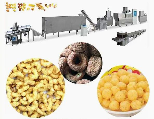 Stanless Steel 304 Automatic Core Filling Snacks Extruding Line