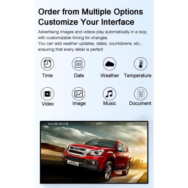 4K Ultra HD Resolution Indoor Wall Mounted digital window display Equipment with Writing Method Touchscreen