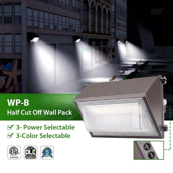 Adjustable power color temperature semicutoff wall light, High efficiency energysaving exterior wall lamp