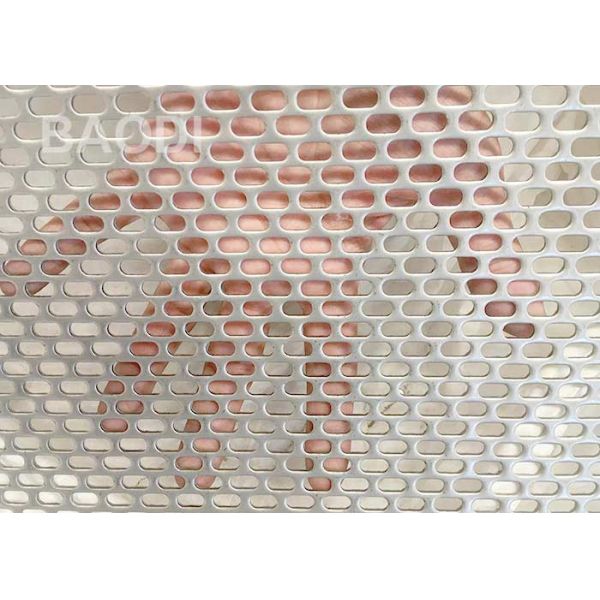 Decorative Screen Slotted Hole SS304 Perforated Metal Mesh