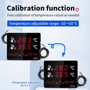 Professional Digital Thermometer LX935T with Dual External Probes Large LED