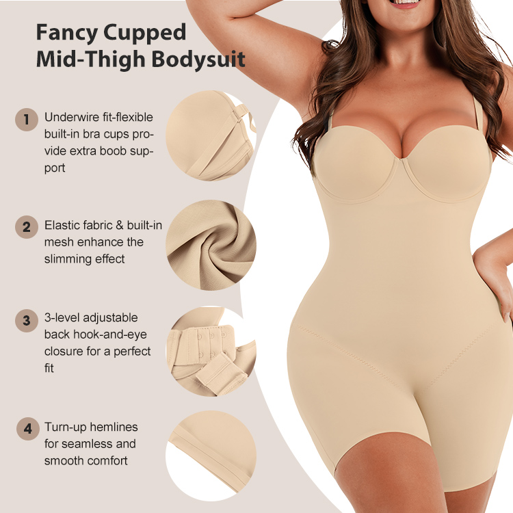 Standard Thickness Shapewear HEXIN Tummy Control Body Suit for Firm Waist Cinching