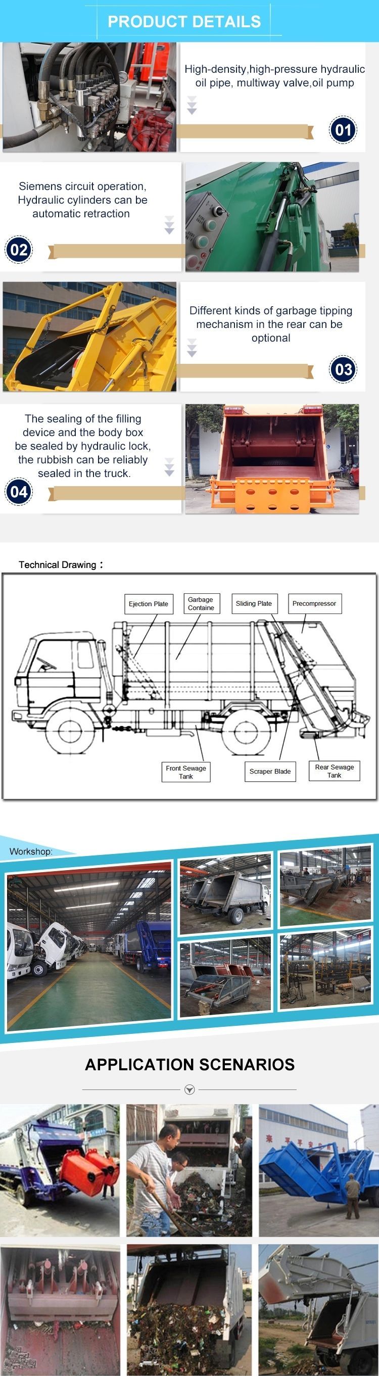 Shacman L3000 Refuse Compactor Garbage Colletion Waste Collection Vehicle