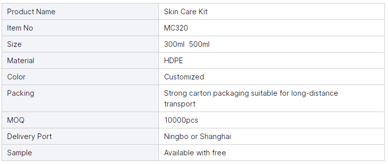 300ml 500ml plastic pump bottle for hand sanitizer packaging