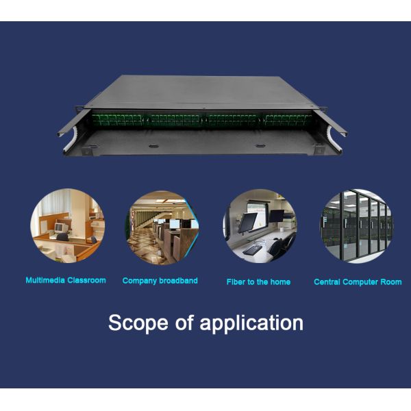 48cores OM4 1U 19" MPO ODF Rack Fiber Patch Panel SC APC