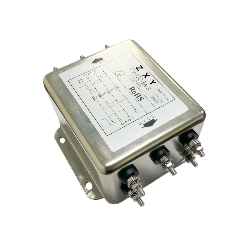 Three-Phase Four-Wire Power Filter Inverter EMI Servo Purifier CW12C-3A-S Bolt-Mounted