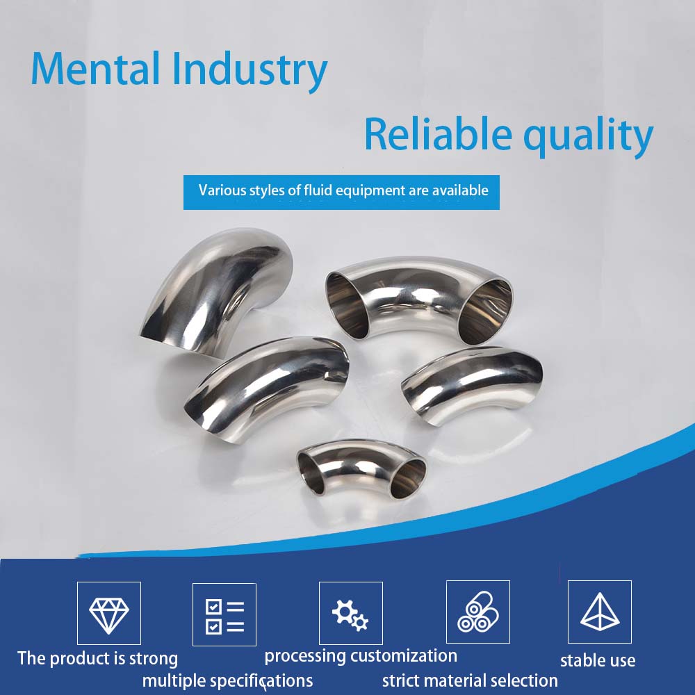 Metal China Manufacturer 304 Stainless Steel 90D Butt Weld Elbow Pipe Fitting Elbow for Stainless Steel Handrail Fitting
