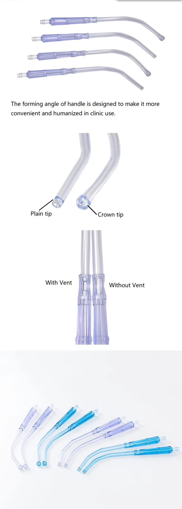 Medical Disposable PVC Suction Connecting Tube Medical Supply Yankauer Suction Set