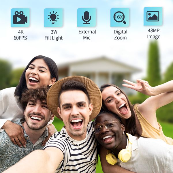 4K Digital Vlogging Camera Ultra HD 3 Inch Screen 18X Digital Zoom for Photography and Video Optical for Vlog