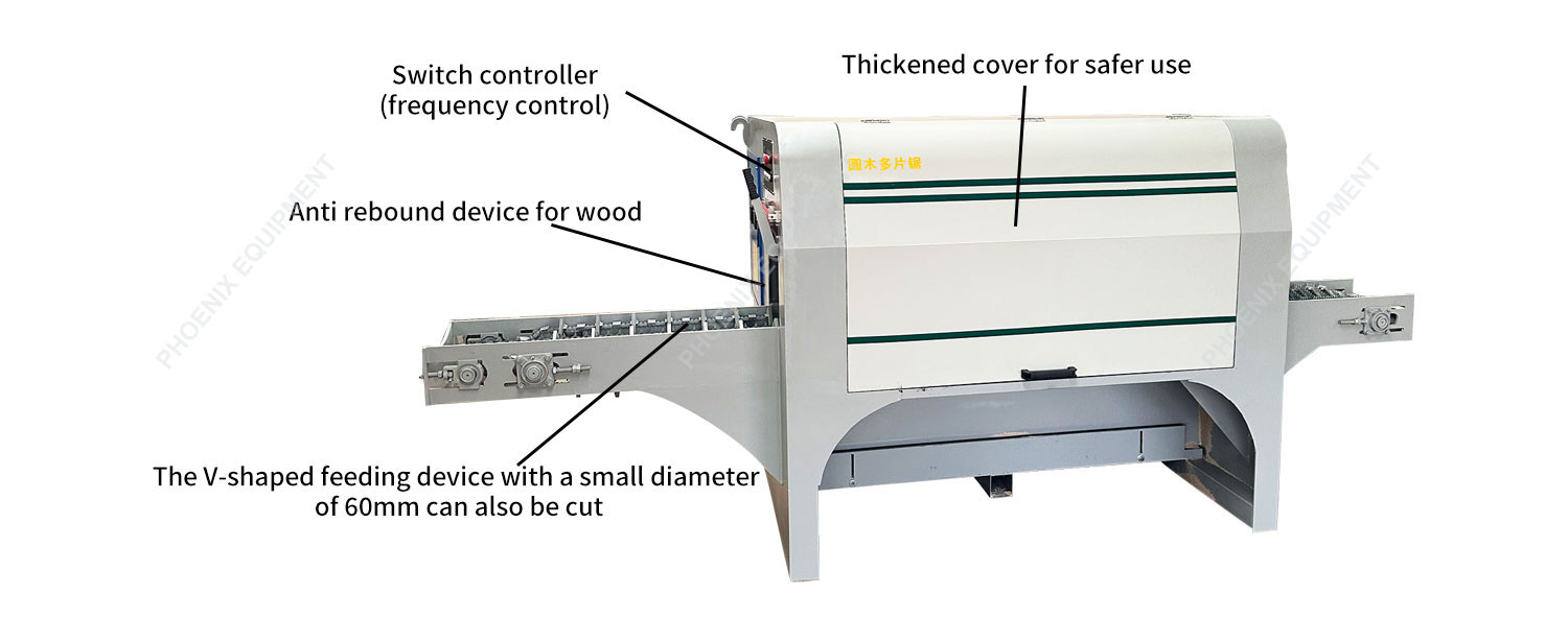 Max.Working Height 200mm PYM200 Automatic Multi Blade Saw for Heavy Duty Production