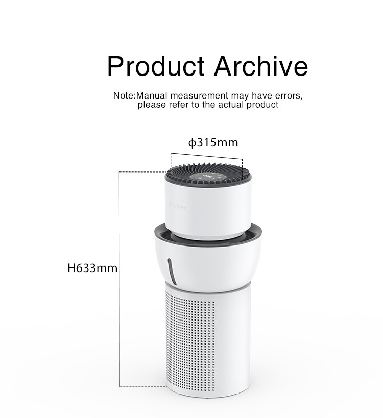 HEPA Type Compact Air Purifier And Humidifier For Allergies 3 In 1