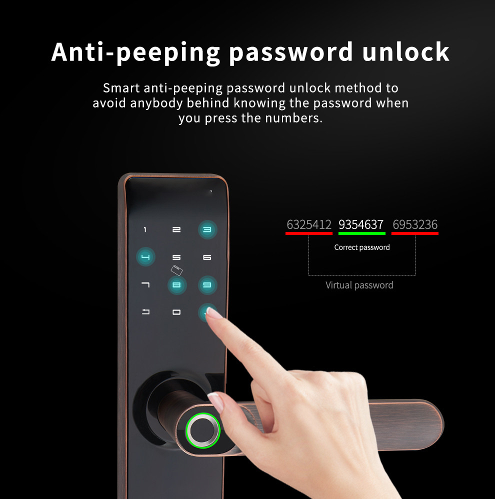 High Quality Hot Selling Fingerprint Indoor Tuya WiFi APP Smart Zinc Alloy TT Lock Door Lock for Apartment House