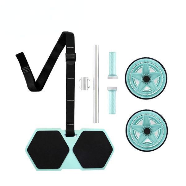 Multifunctional Ab Roller Wheel Set With Knee Mat And Resistance Band For Home Core Training And Full Body Workout