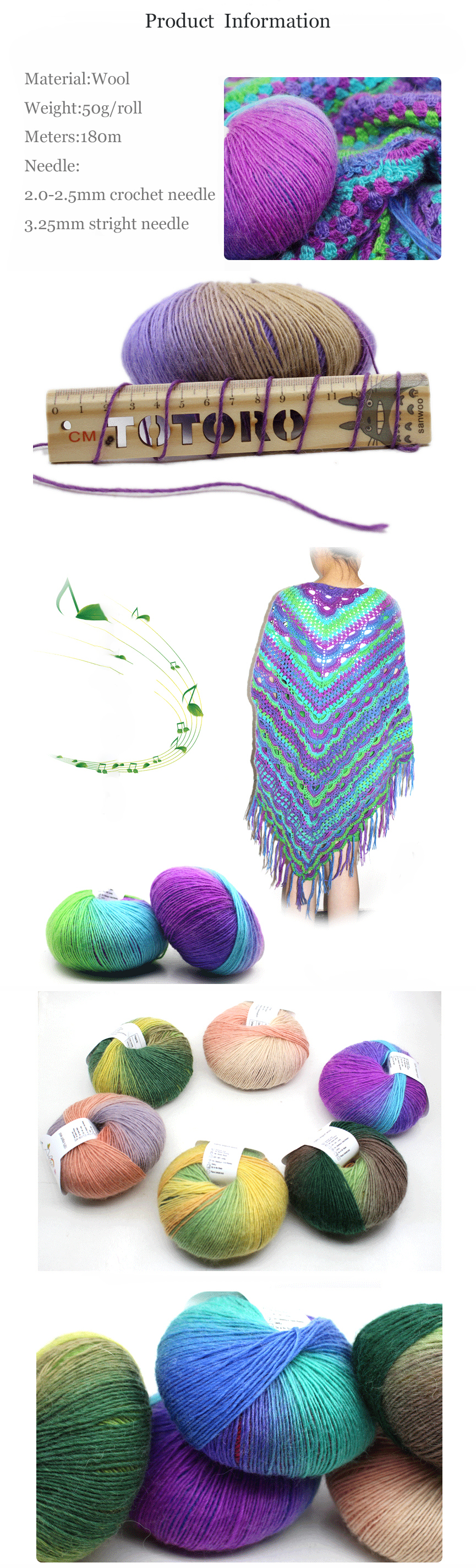 Washable Acrylic Wool Blend Yarn Practical Multipurpose For Weaving