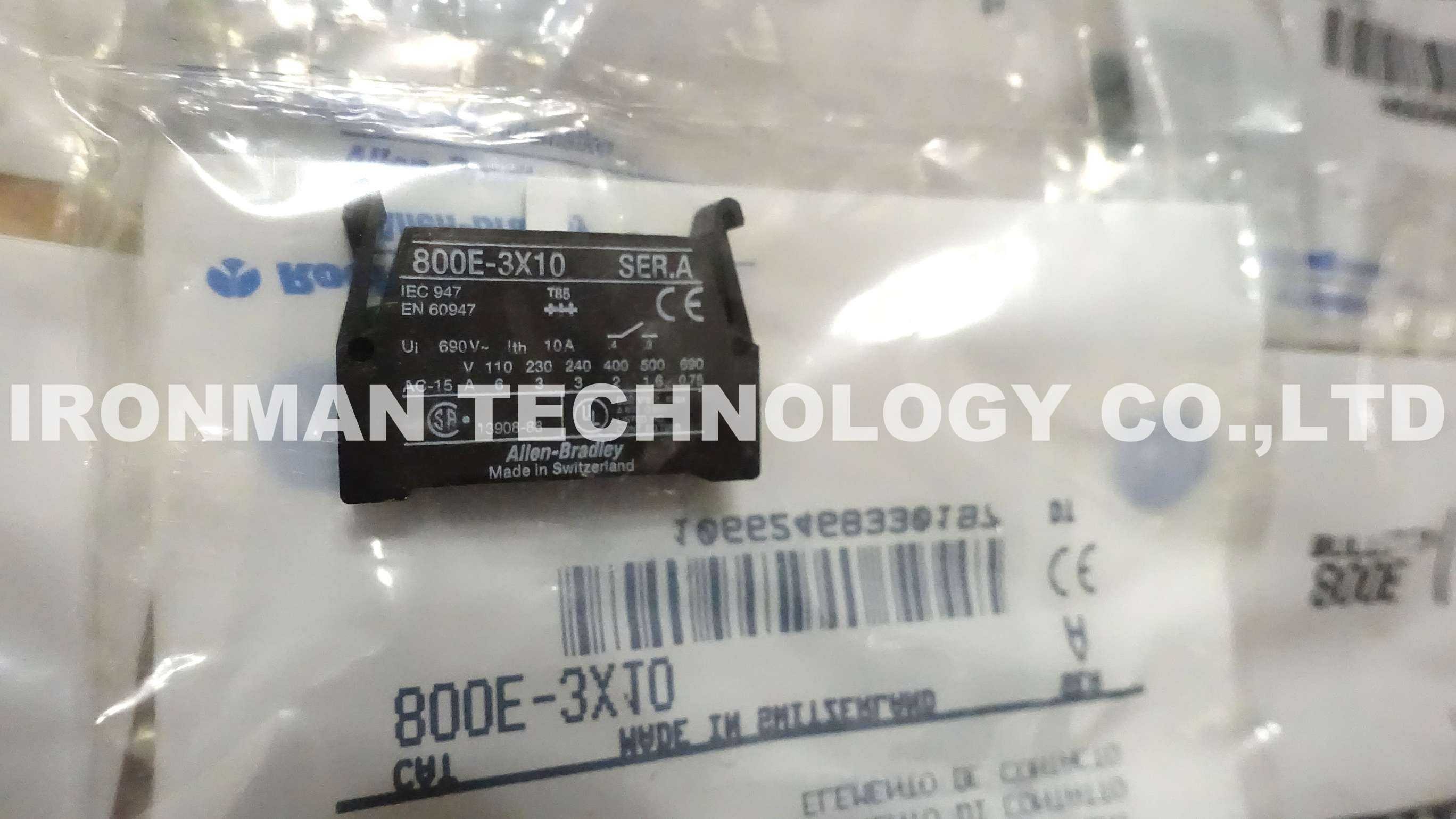 Black AB Allen Bradley PLC 800E-3X10 Contact Block 800E3X10