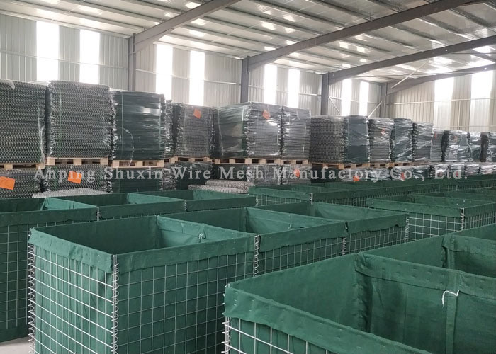 Quality Foldable 3*3 Inches Square Hole Hesco Explosion Proof Barrier for sale