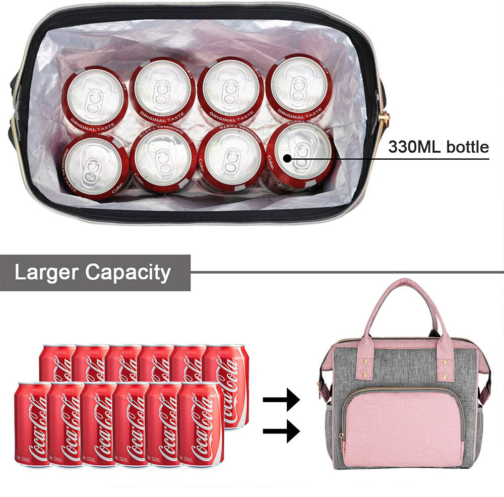 Leakproof Insulated Lunch Tote Bag with Adjustable Removable Shoulder Strap