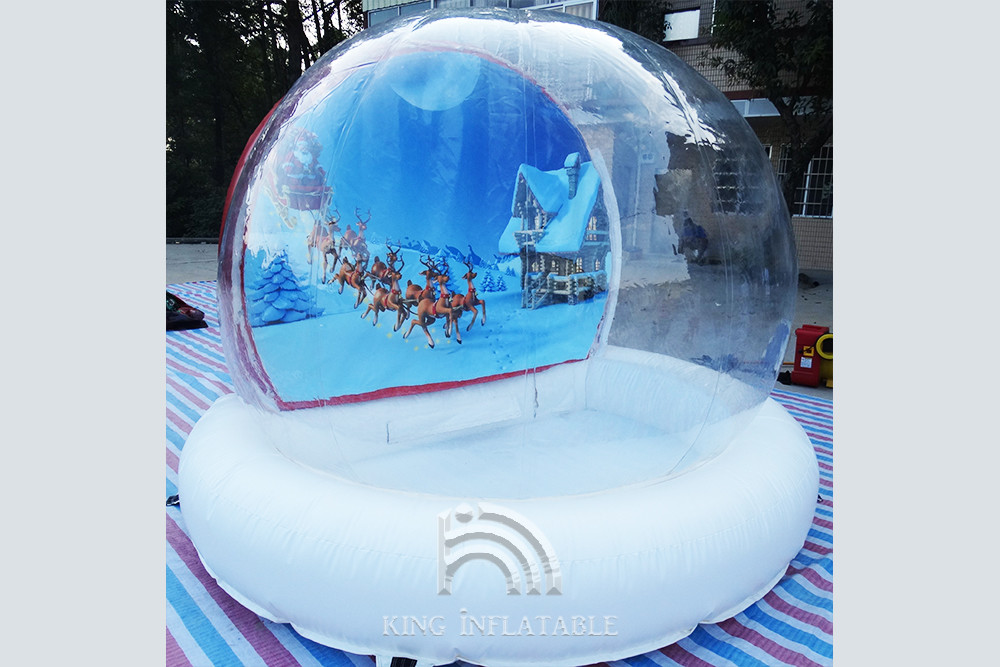 Inflatable Snow Globe Bubble 4m 5m 6m 8m Inflatable Transparent Ball For Christmas Decoration