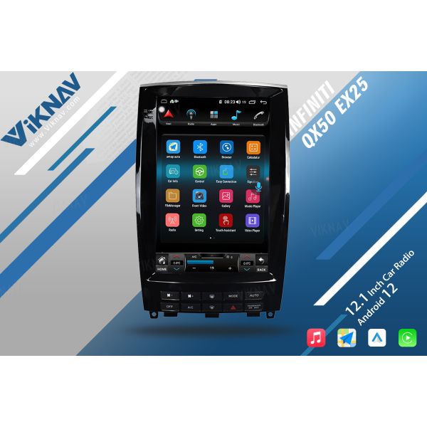 Viknav 12.1 Inch Car Stereo Autoradio For Infiniti QX50 EX25 2013-2020 Multimedia DVD Player GPS Navigation Head Unit