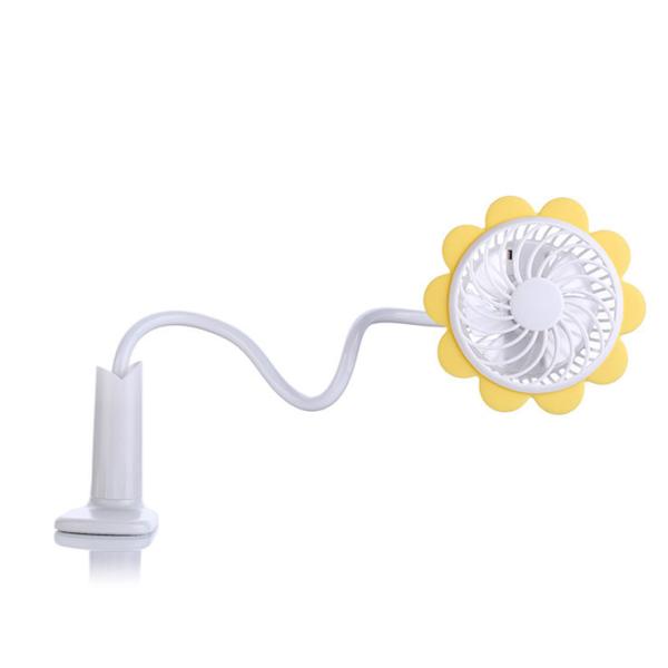 Sunflower clip fan rechargeable flexible baby clip usb fan