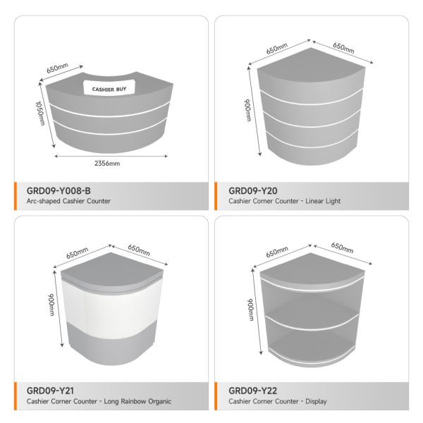 Display Cabinet Grey Wooden Cash Register With Light Box For Premium Display Table And Fashion-Forward Display Rack