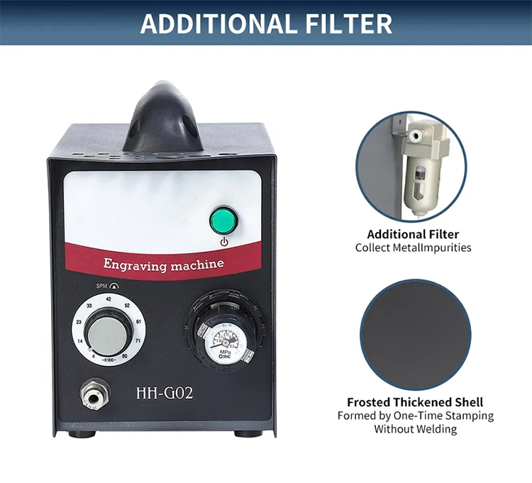 Single Ended Jewelry Engraving Machine HH-G02 Pneumatic Engraving Tools
