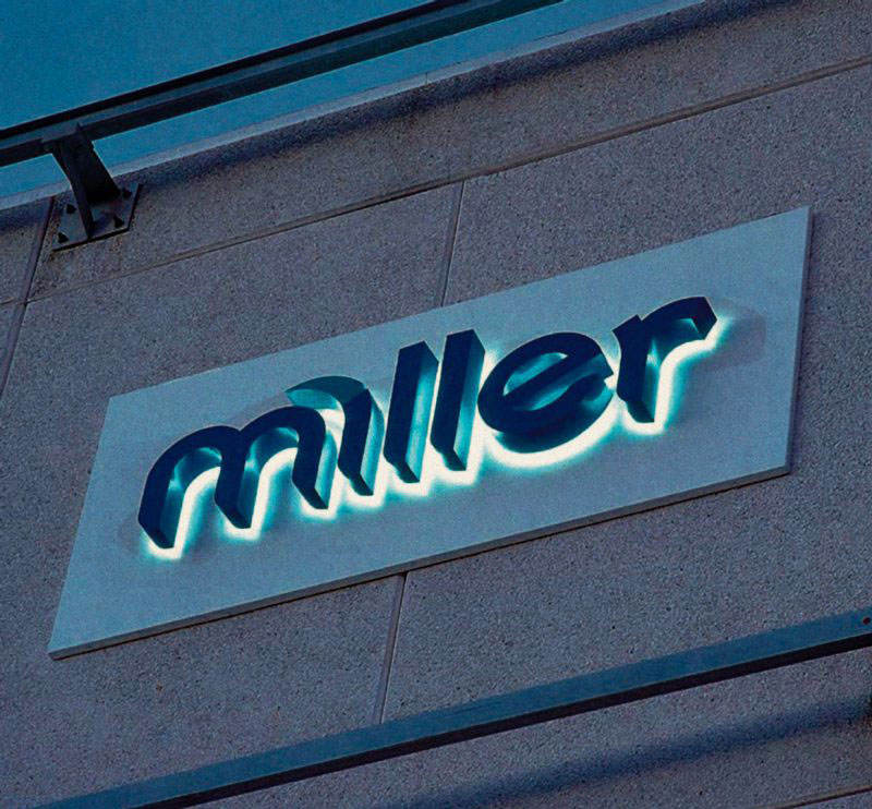 3d Company Name Outdoor Circular Logo Customacrulic Led Sign Backlit Box Illuminated Light Letters