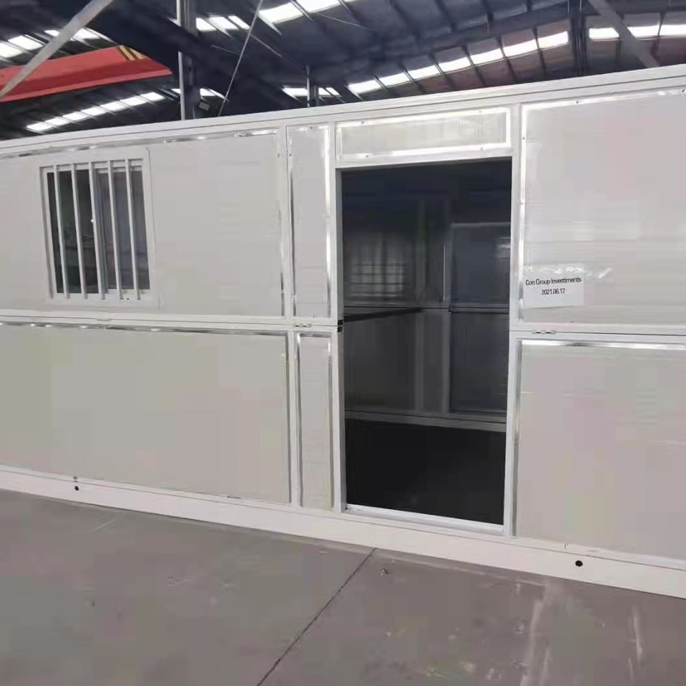 18mm MgO Board Floor Folding Container House With Bathroom And Kitchen Folded Modern Style