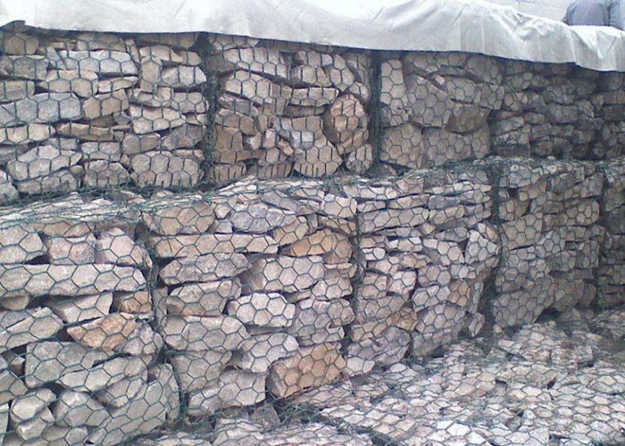 Quality 3.05mm 2x1x1m 8x10cm Rock Filled Gabions Rust Proof for sale