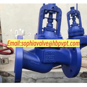 Quality DN50 GG25 PN16 cast iron bellows globe valve for sale