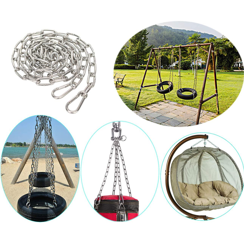 304 Stainless Steel 3.28ft-9.84ft Heavy Duty Coil Chain for Transmission Chain Function