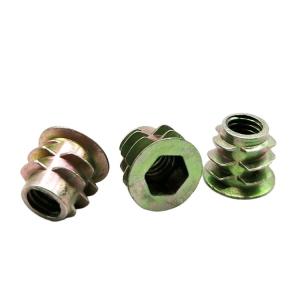 Quality Spheroidizing Wood Insert Lock Nut , DIN Threaded Hex Drive Insert for sale