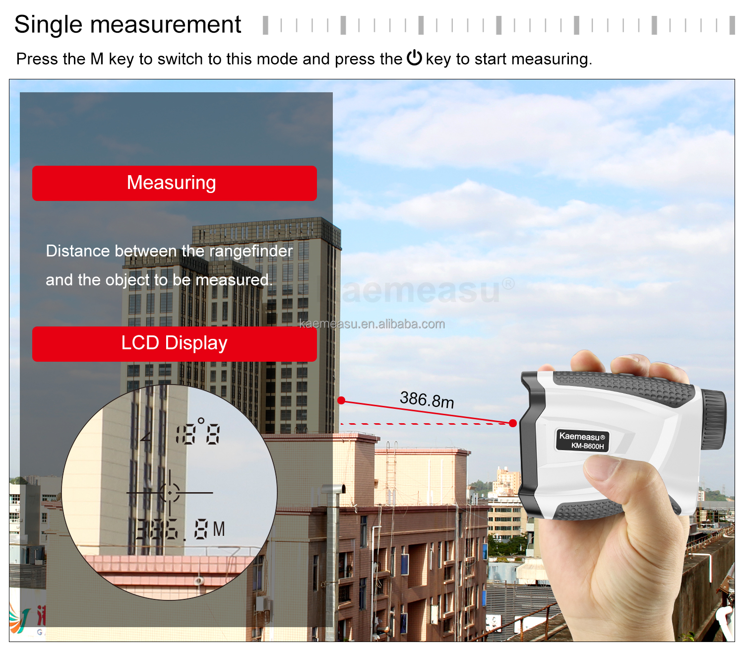 450mHigh Precision Telescope Rangefinder Scopes Golf Range Finder Distance Meter Laser Rangefinder