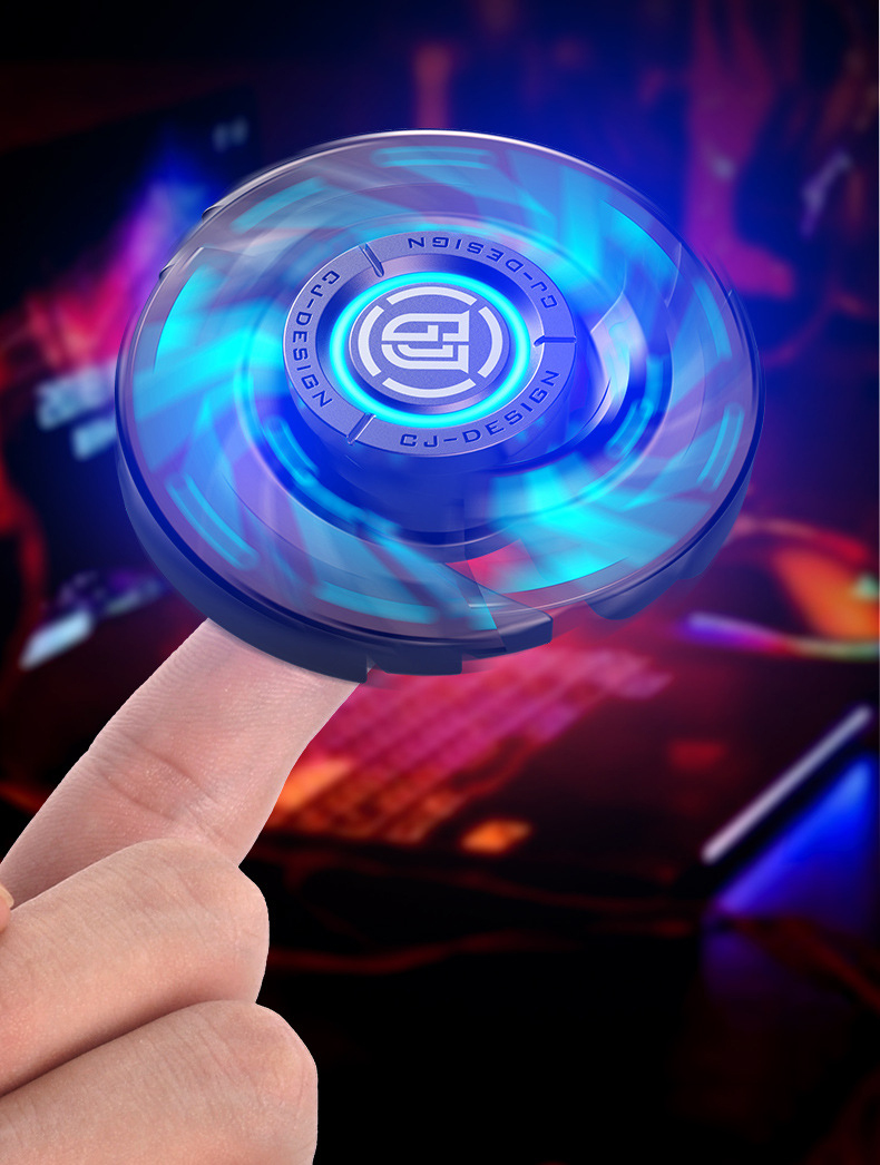 0-24 Months Unisex Metal Finger Hand Spinner with Luminous Light and Light Absorption